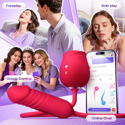 MOOLIGIRL Juguete Sexual Vibrador Tipo Rosa (10 Modos)