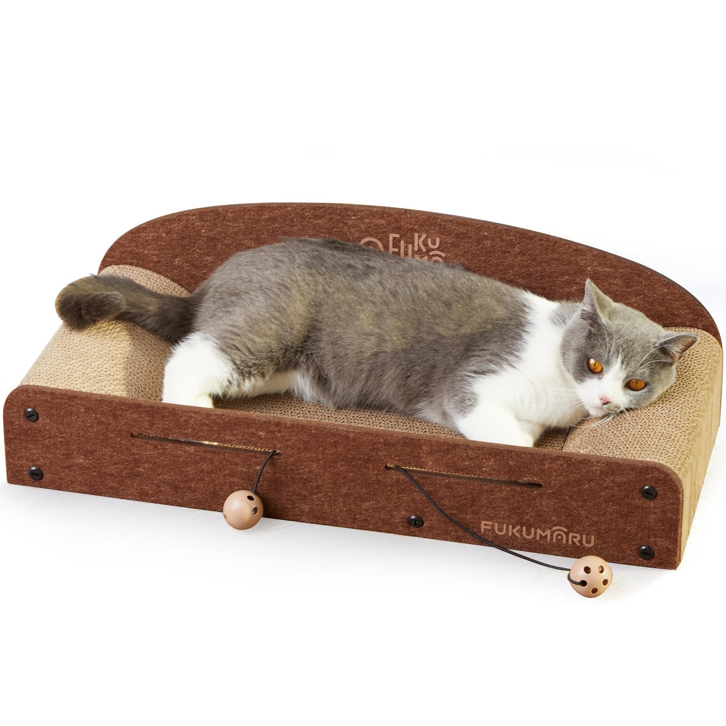 FUKUMARU Cama Rascadora para Gatos de 26 Pulgadas (Caramelo)
