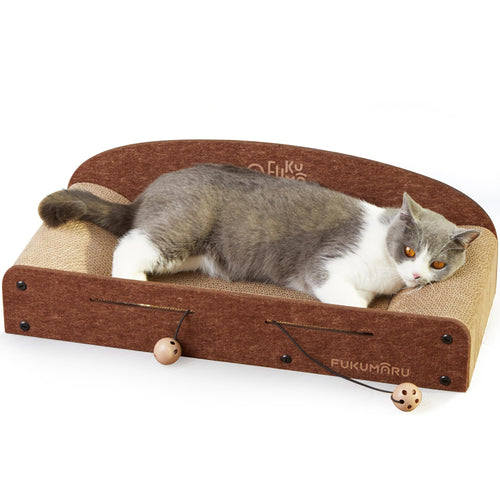 FUKUMARU Cama Rascadora para Gatos de 26 Pulgadas (Caramelo)