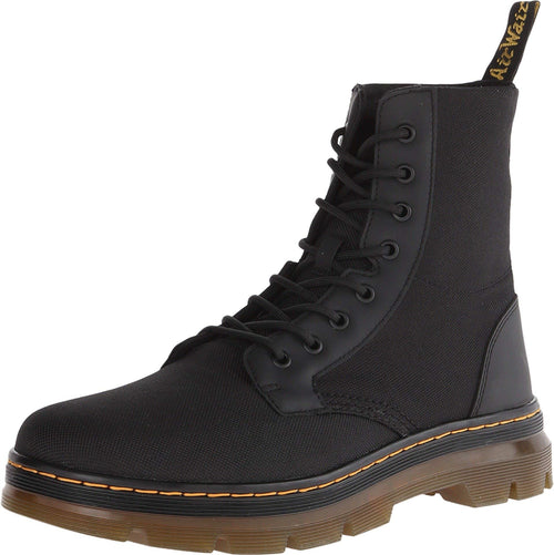 Dr. Martens Unisex Combs Nylon Combat Boot, Black Extra Tough