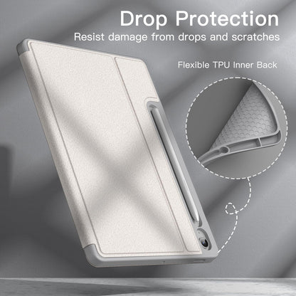 JETech Funda Protectora Folio Stand para Galaxy Tab S10 FE Plus (Silver)