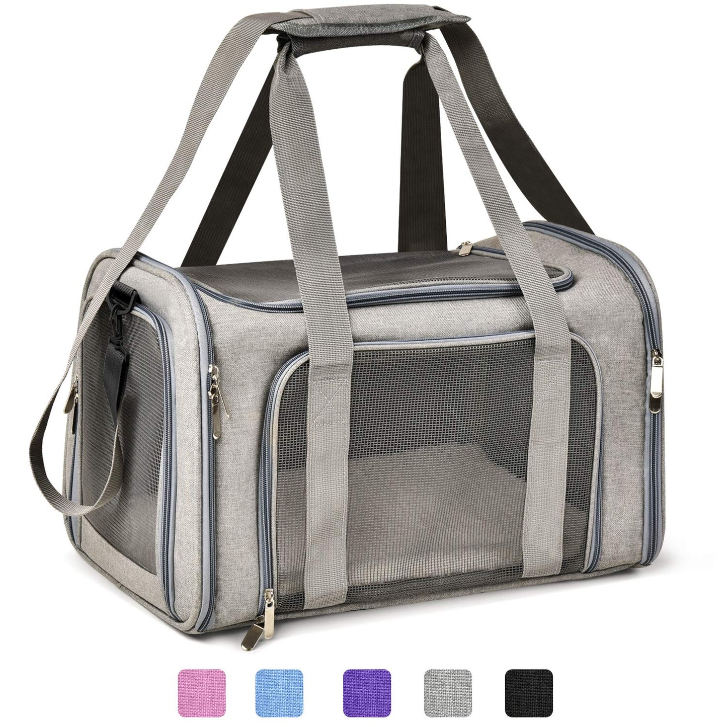 Henkelion Transportadora para Mascotas (Hasta 15lbs / Gris)