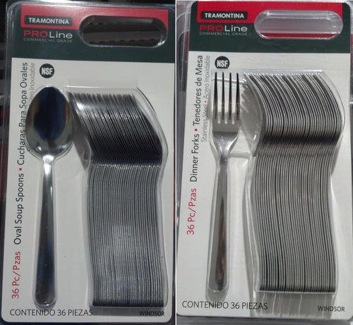 Tramontina Pro Line Set de Tenedores y Cucharas Soperas (72 Piezas)