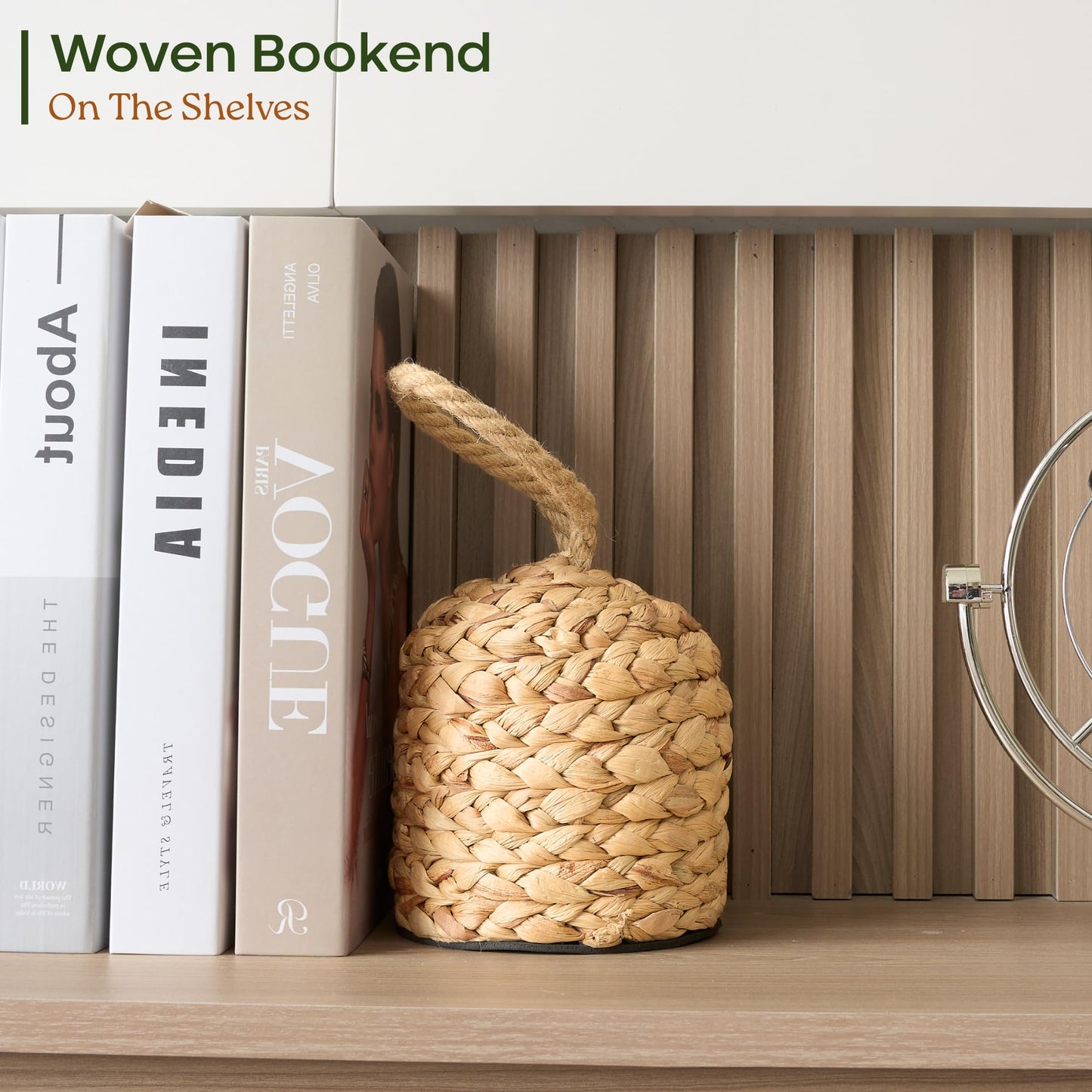 CHI AN HOME Tope Decorativo Natural para Puerta (4.4 lbs / 4.7" D x 6.3" H)