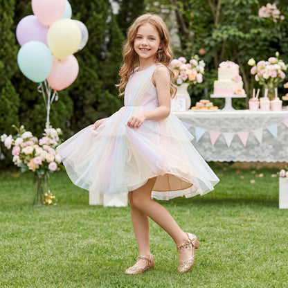 Stelle Sandalias de Tacón Alto con Lentejuelas para Niñas (Talla 2ML / T20-Gold2)
