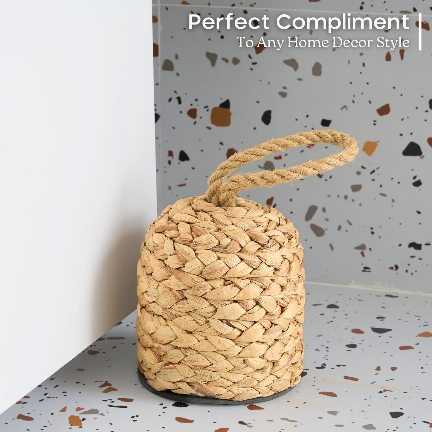 CHI AN HOME Tope Decorativo Natural para Puerta (4.4 lbs / 4.7" D x 6.3" H)