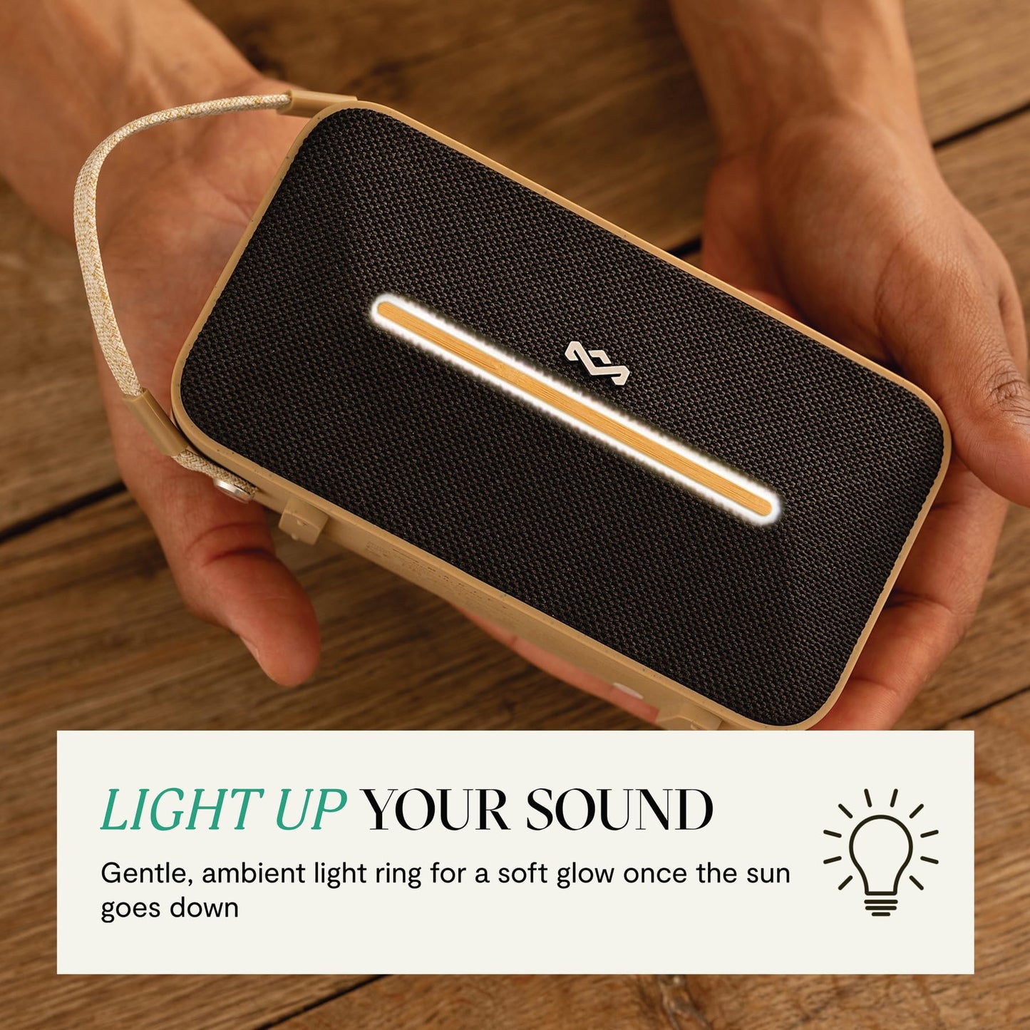 House of Marley Rise Up Altavoz Bluetooth Solar (Negro Característico)