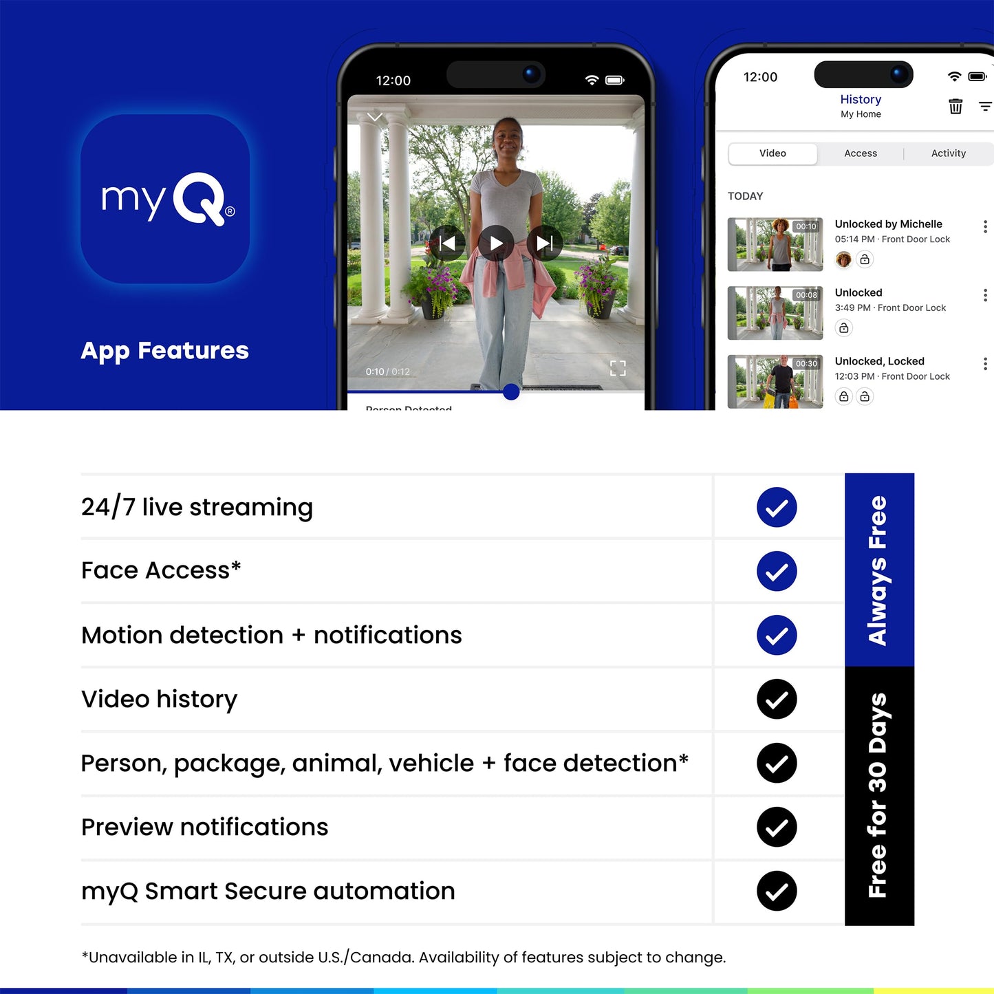 myQ Secure View™ Cerradura Inteligente 3 en 1