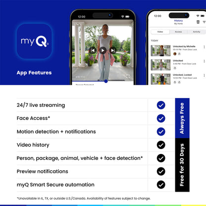 myQ Secure View™ Cerradura Inteligente 3 en 1