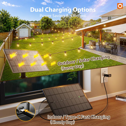 addlon Guirnalda de Luces Solares 198FT (192+6 / 60+4 LED)