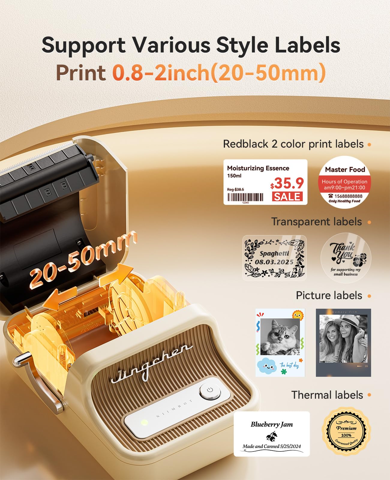 NIIMBOT Impresora de Calcomanías B21 Pro (Bluetooth / Blanco)
