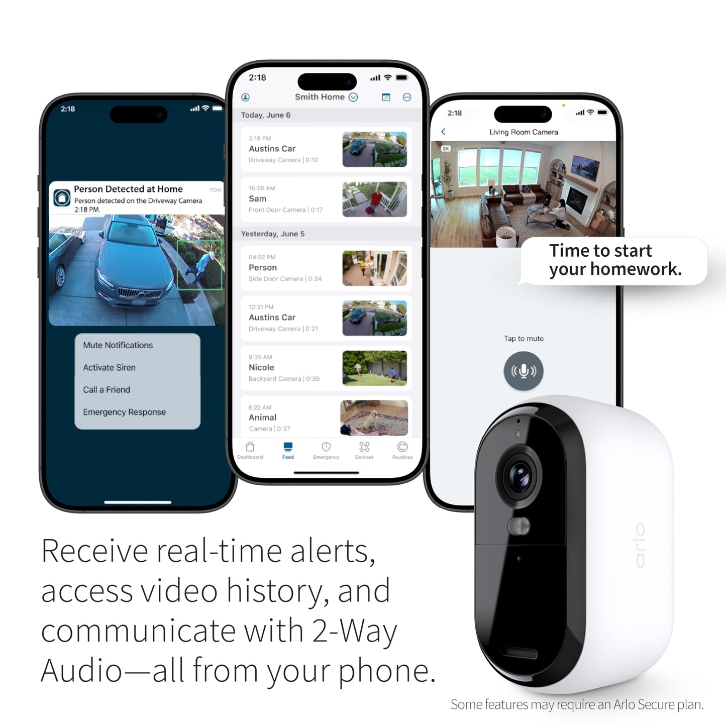 Arlo Essential Cámaras de Seguridad Inalámbricas 2K (Blanco / Pack de 2)