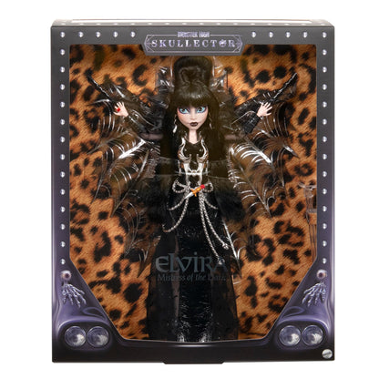 Monster High Muñeca Coleccionable Elvira (Vestido Negro Faux Leather)