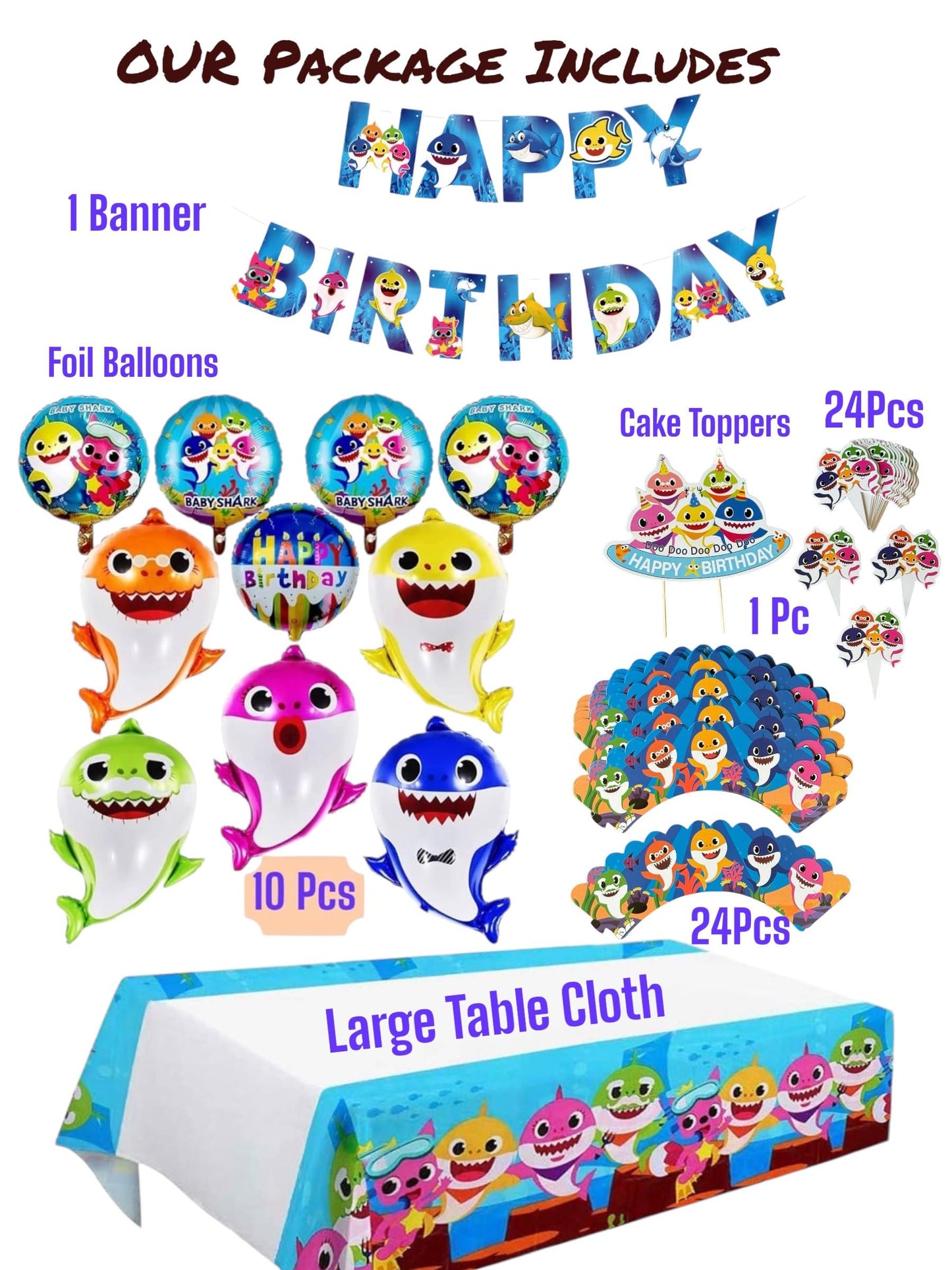 NEW TUHI Suministros y Decoraciones de Fiesta de Cumpleaños (61 Piezas)