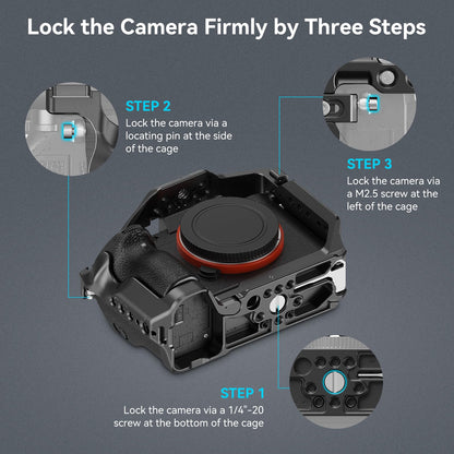 SmallRig Jaula para Cámara Sony A7RIII / A7III / A7M3 (Negro / 2087)