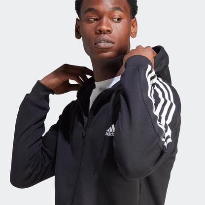 adidas Chaqueta Essentials Fleece para Hombre (Talla Large / Color Negro)