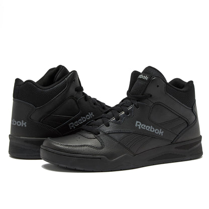 Reebok Royal BB4500 Hi2 High Top Sneakers for Men, Black or White Mens Basketball Shoes, Athletic Mens Shoes, Black/Alloy