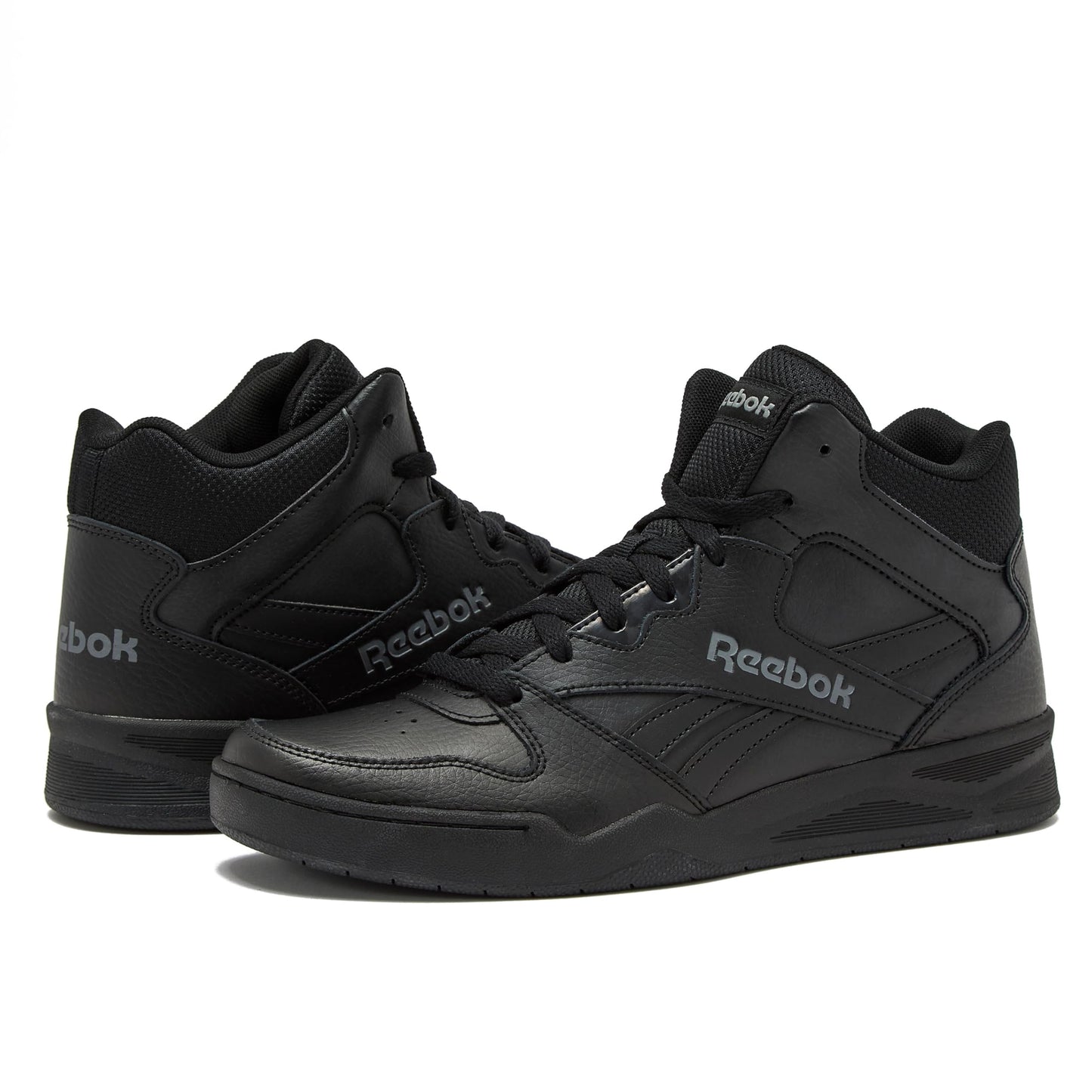 Reebok Royal BB4500 Hi2 High Top Sneakers for Men, Black or White Mens Basketball Shoes, Athletic Mens Shoes, Black/Alloy