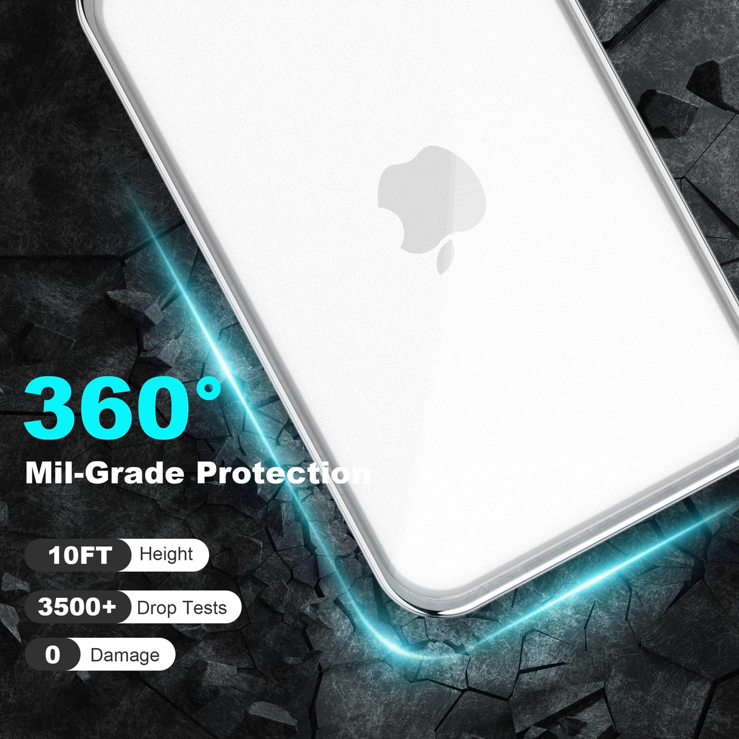 Fhyeugfy Funda de Batería MagSafe para iPhone 17 Air (Transparente)