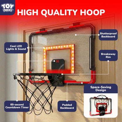 TOY Life Aro de Baloncesto LED para Interiores (Para 3-9 Años)