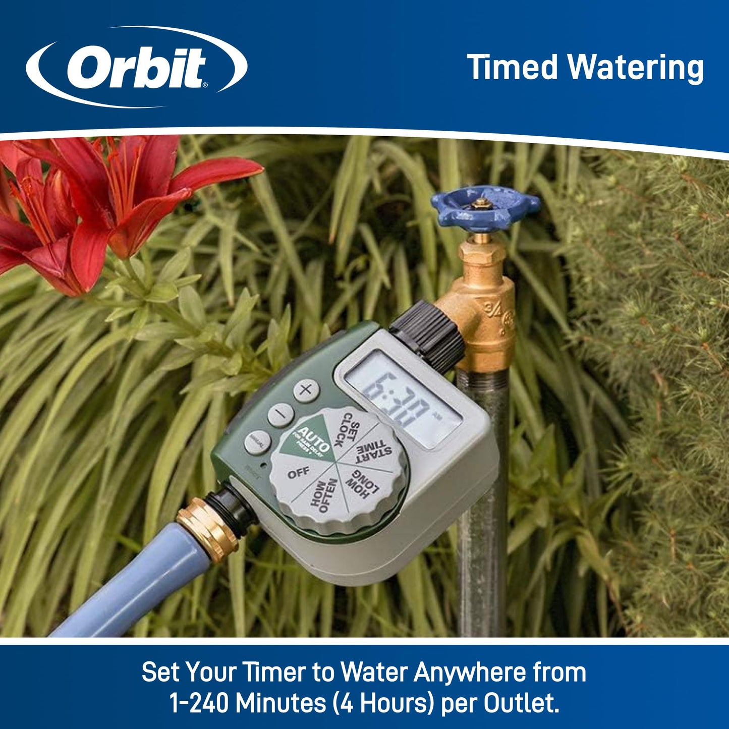 Orbit Temporizador Digital Programable para Manguera (62061)