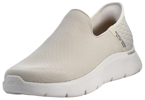 Skechers Men's Go Walk Flex No Hands Slip ins Athletic Slip-On Casual Walking Shoe, Natural