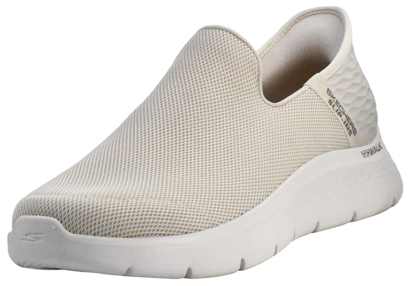 Skechers Men's Go Walk Flex No Hands Slip ins Athletic Slip-On Casual Walking Shoe, Natural
