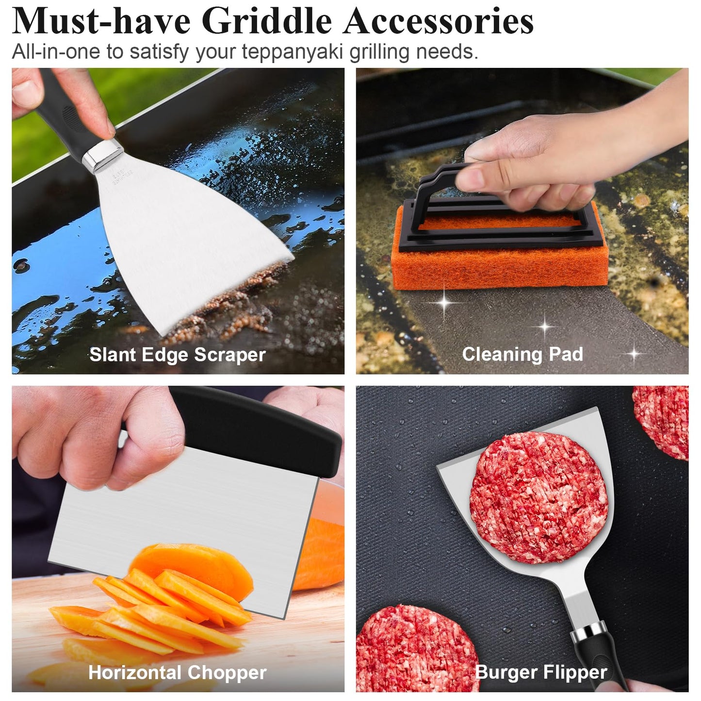Grilliance Kit de Accesorios para Plancha Blackstone (27 Piezas)