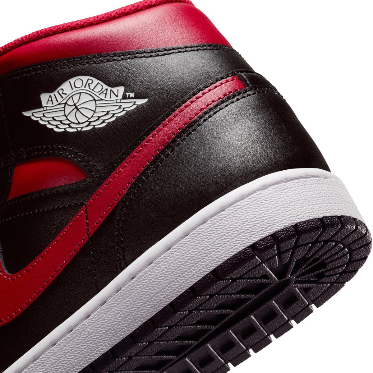 NIKE Air Jordan 1 Mid Men's Trainers Sneakers, Black Varsity Red Summit White
