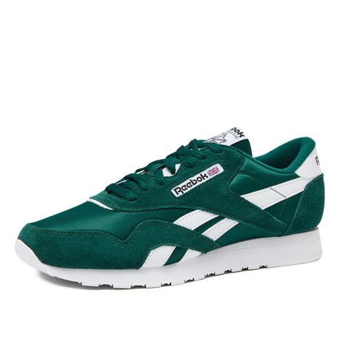 Reebok Classic Nylon Mens Sneakers Tennis Shoes, Collegiate Green/Collegiate Green/White