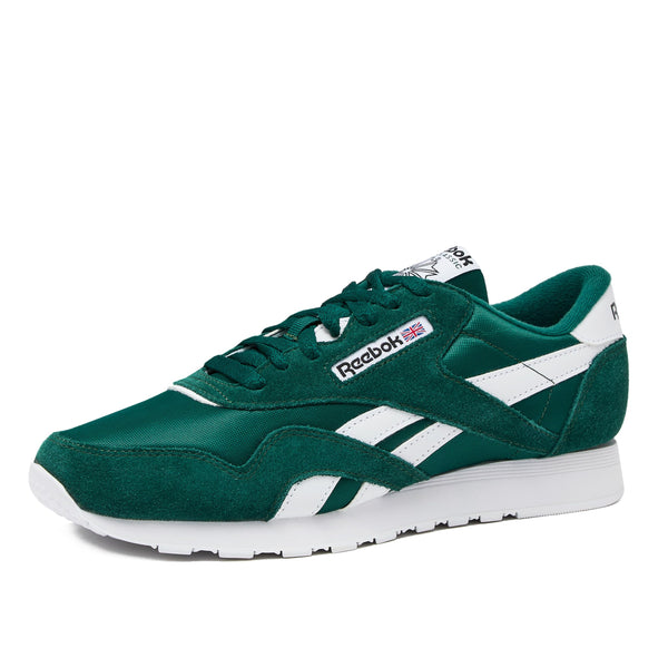 Reebok Classic Nylon Mens Sneakers Tennis Shoes, Collegiate Green/Collegiate Green/White