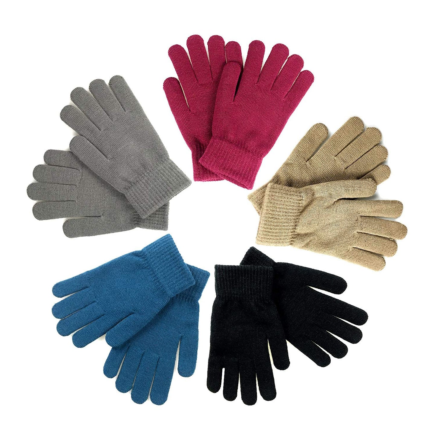 GOLEDLF Guantes Mágicos de Invierno (Paquete de 5 Pares)
