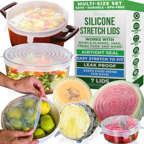 Tapas Extensibles de Silicona Reutilizables (Paquete de 7)