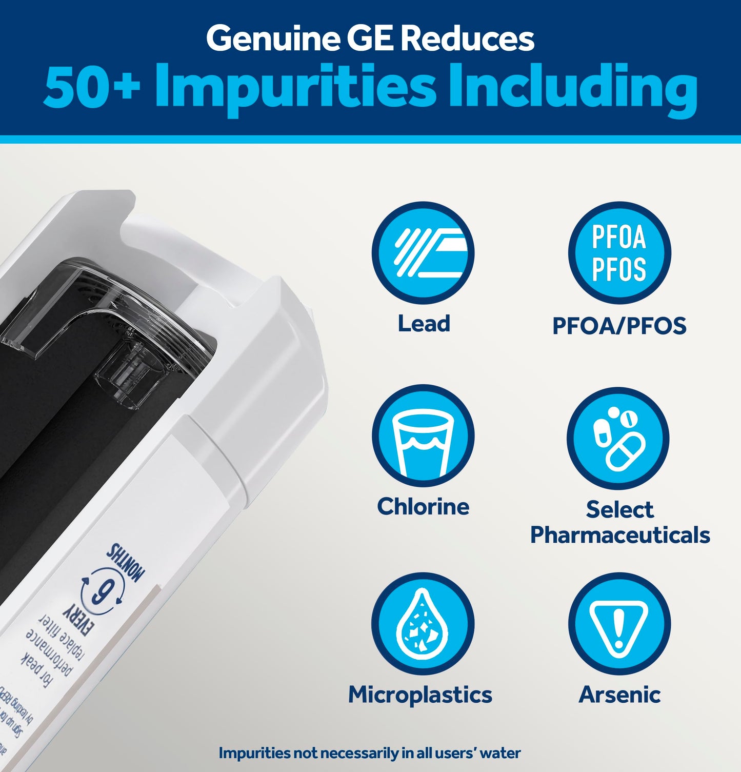 GE XWFE Filtro de Agua para Refrigerador (Paquete de 1)