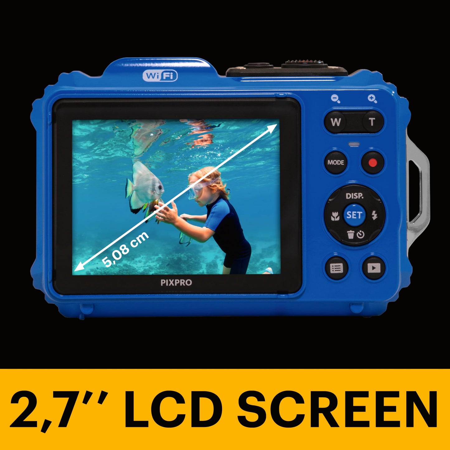 Kodak Cámara Fotográfica Digital Resistente al Agua PIXPRO WPZ2 (Azul)