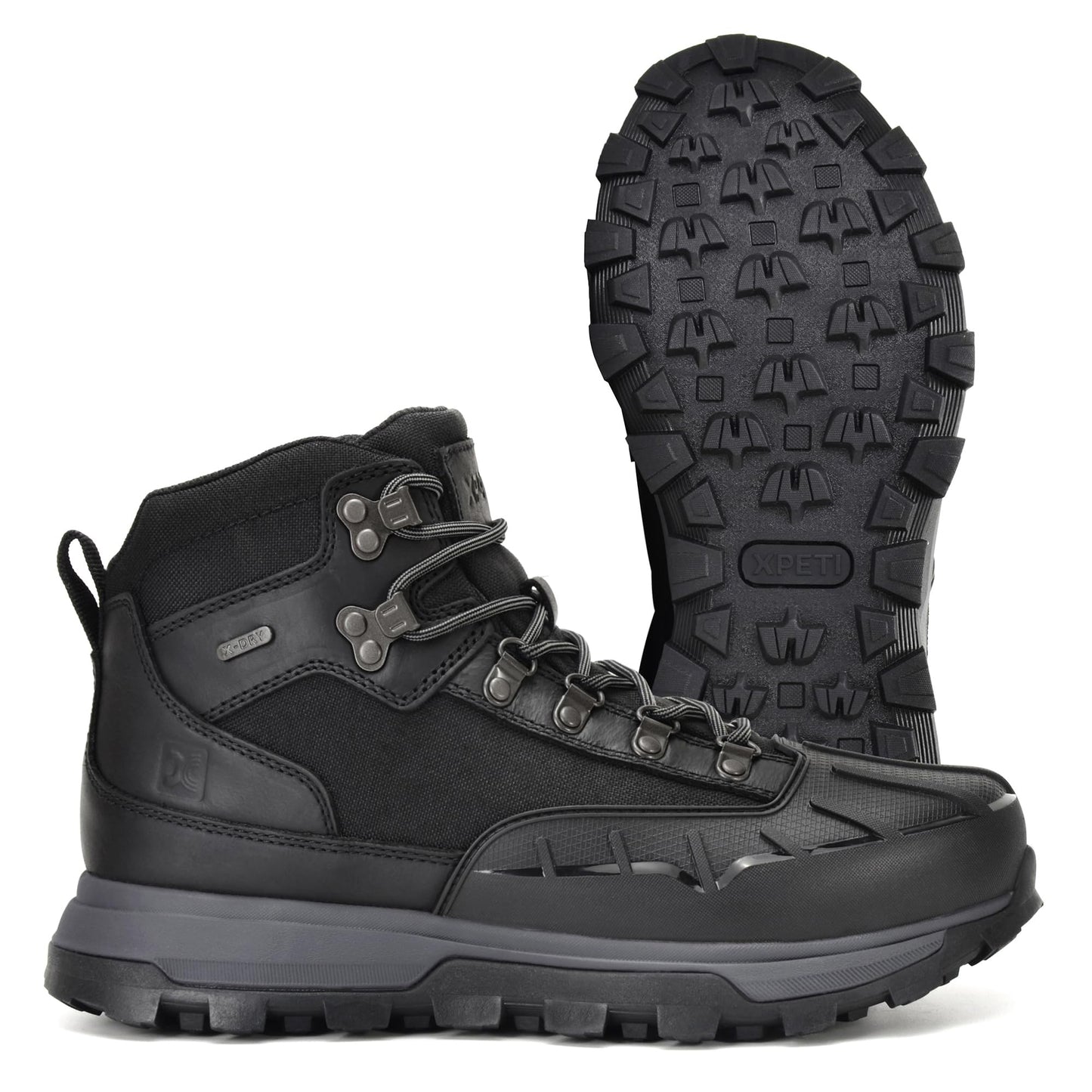XPETI Men’s Legacy shell-toe hiking boots waterproof 11.5 BLACK
