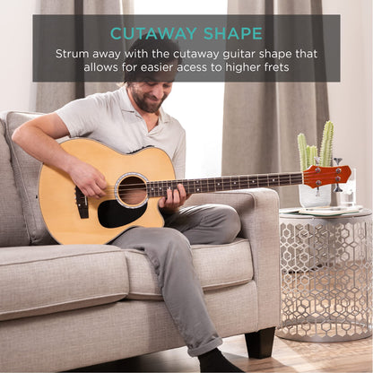 Best Choice Products Bajo Electroacústico (Natural / 4 Cuerdas)