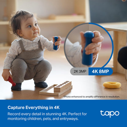 Tapo Cámara de Seguridad Inteligente para Interiores 4K Pan/Tilt (C260)