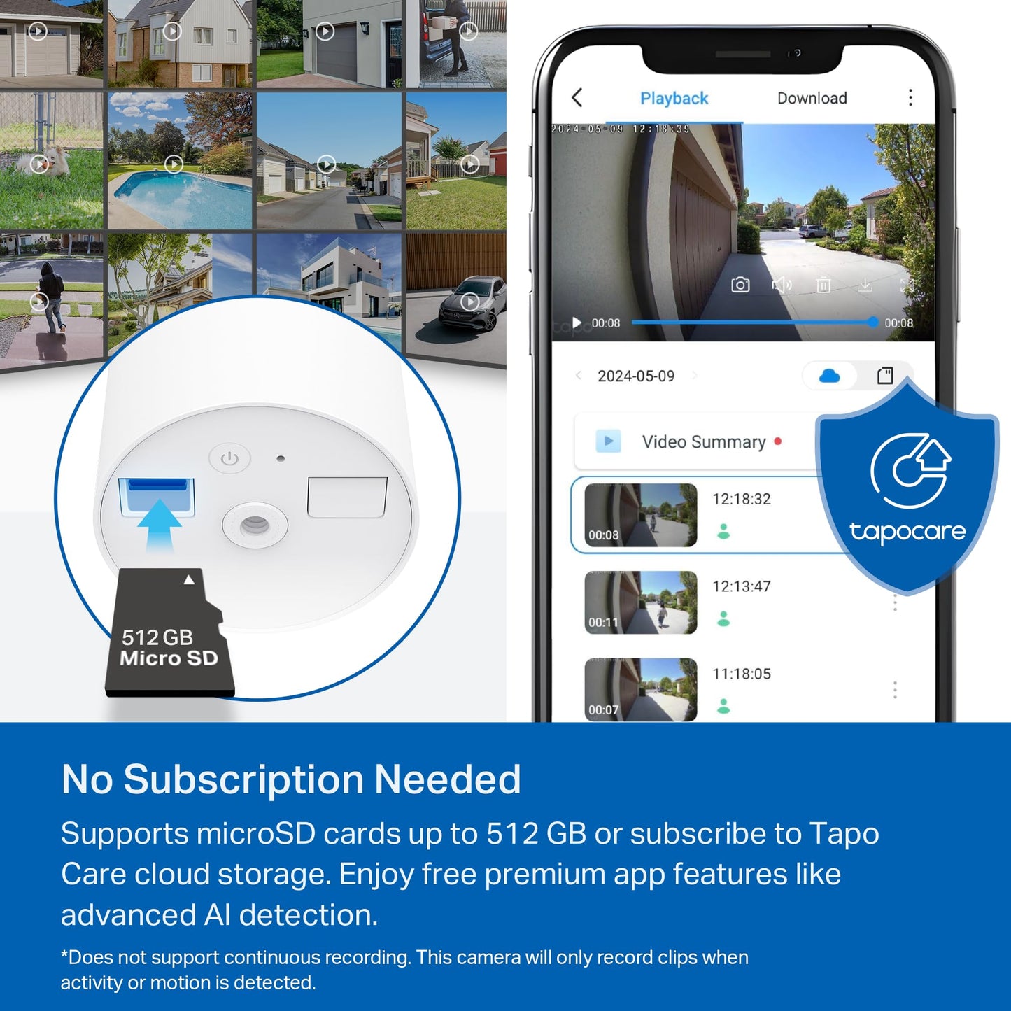 Tapo Cámara de Seguridad Inalámbrica para Exteriores SolarCam 1080p (C402 KIT)
