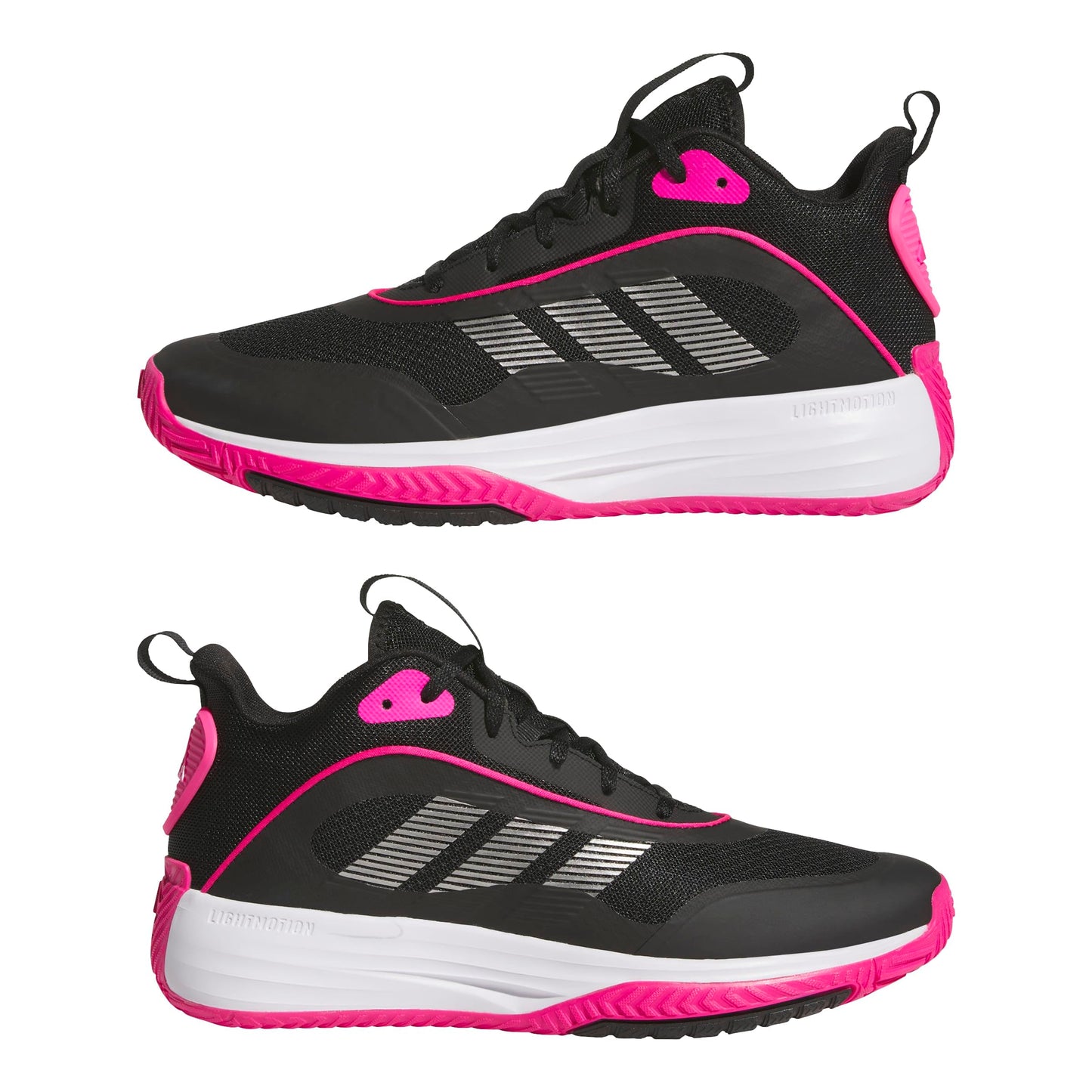 Adidas Men's Own The Game 3.0 Basketball, Black/Iron Metallic/Shock Pink