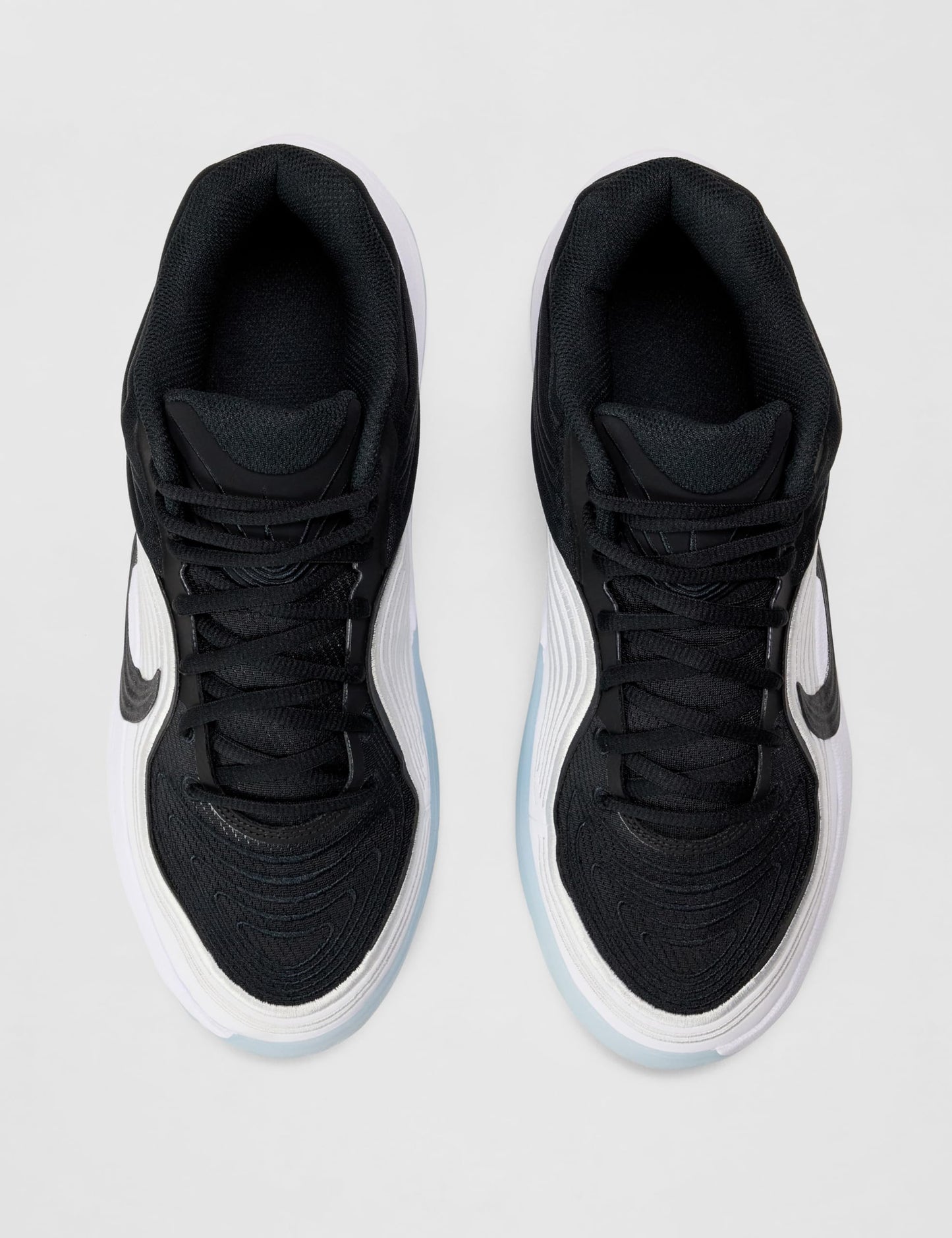 Nike Men's Precision 8 Mid Basketball Shoes, Black/Black-White-Ice Blue
