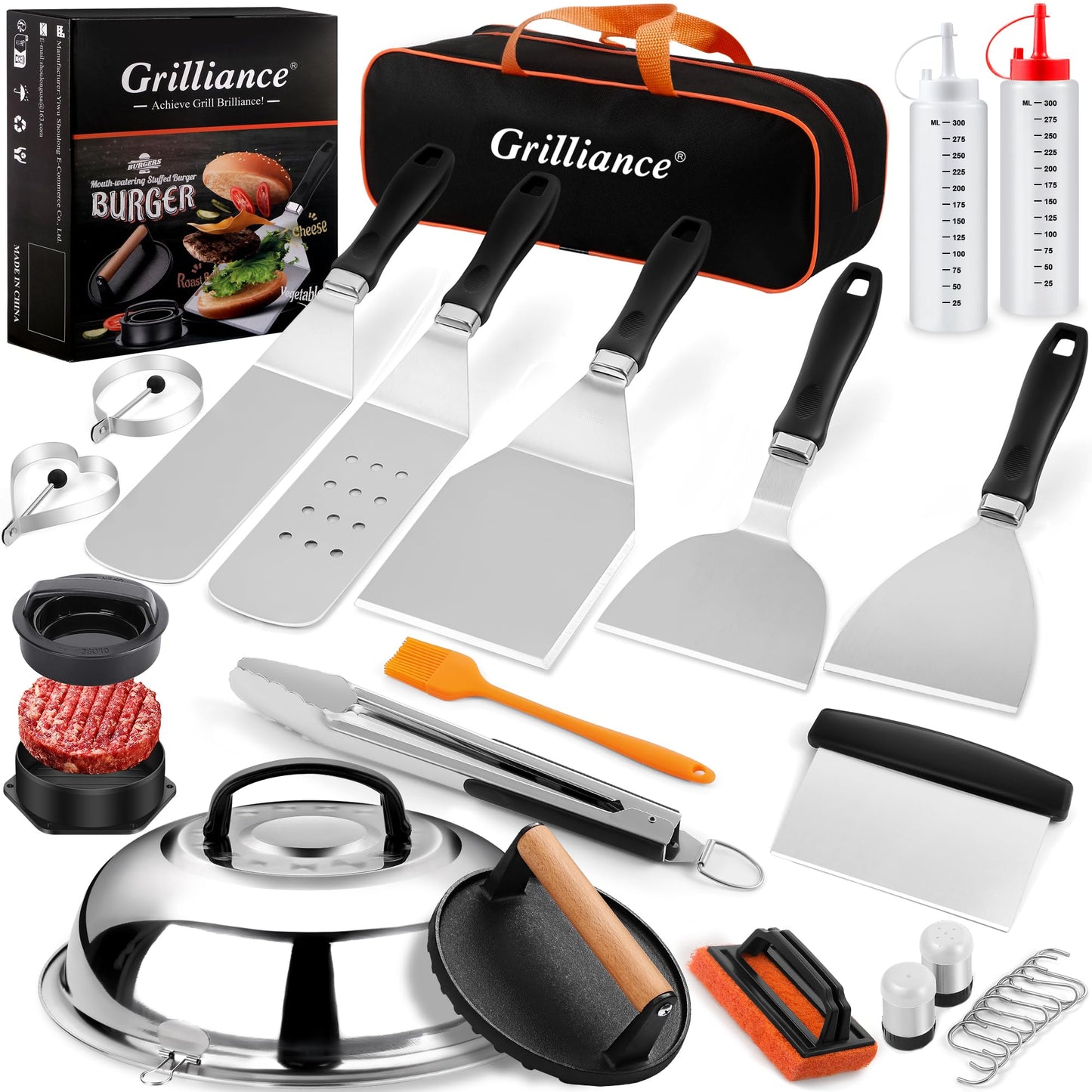Grilliance Kit de Accesorios para Plancha Blackstone (27 Piezas)