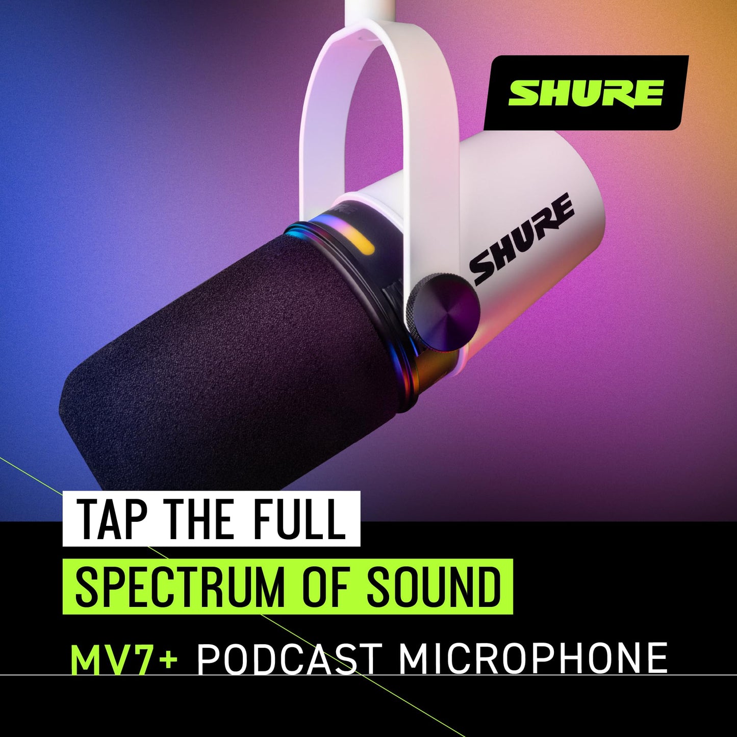 Shure MV7+ Micrófono Dinámico (Blanco)
