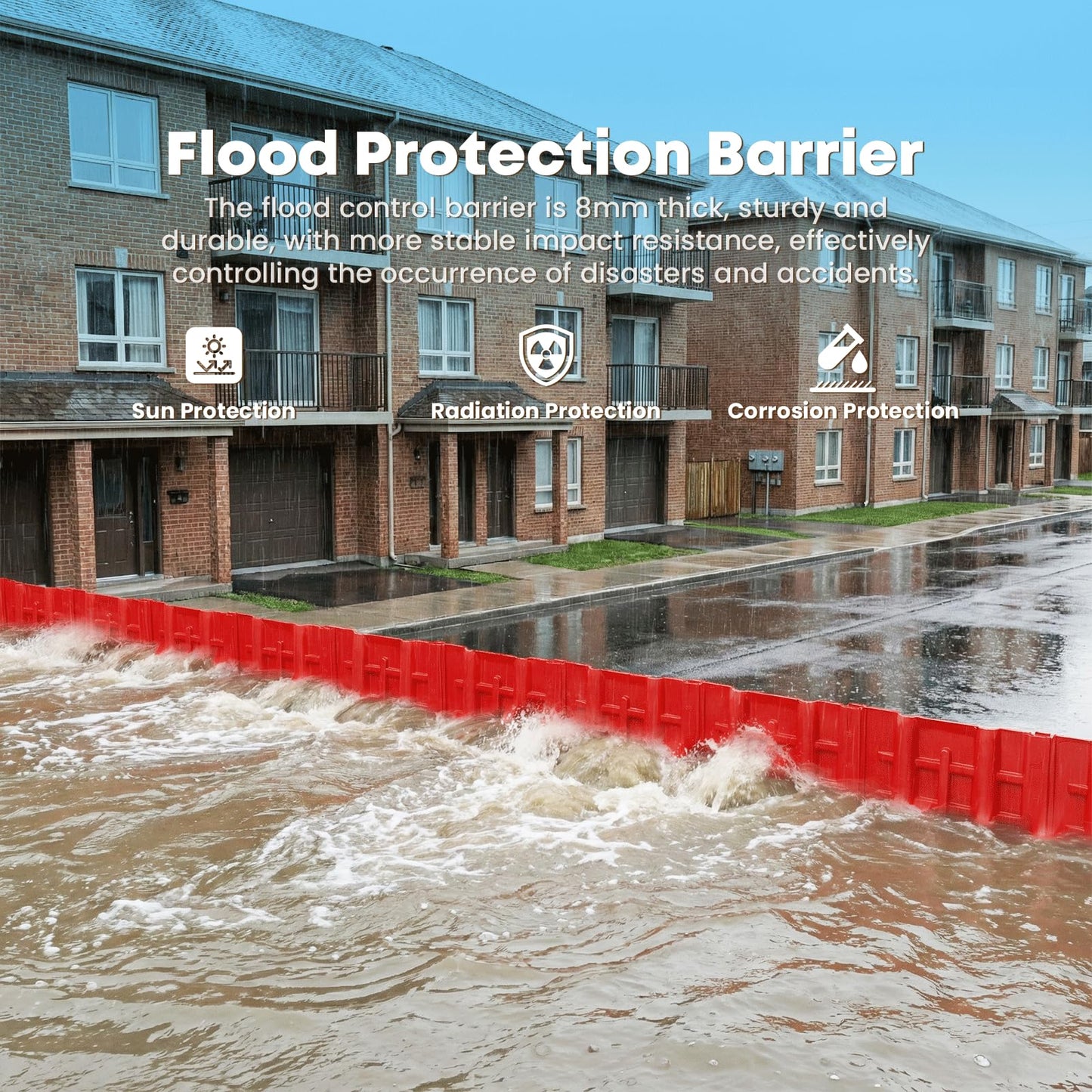 Barrera de Protección contra Inundaciones de ABS (Paquete de 4)
