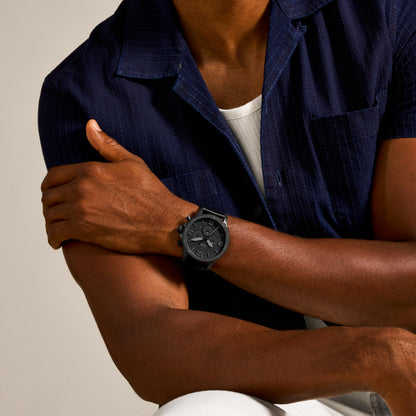 Fossil Reloj de Cuarzo Nate para Hombre (Negro)