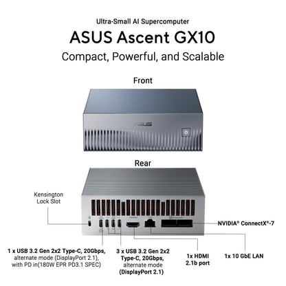 ASUS Supercomputadora Ascent GX10 AI (1TB SSD / DGX Spark)