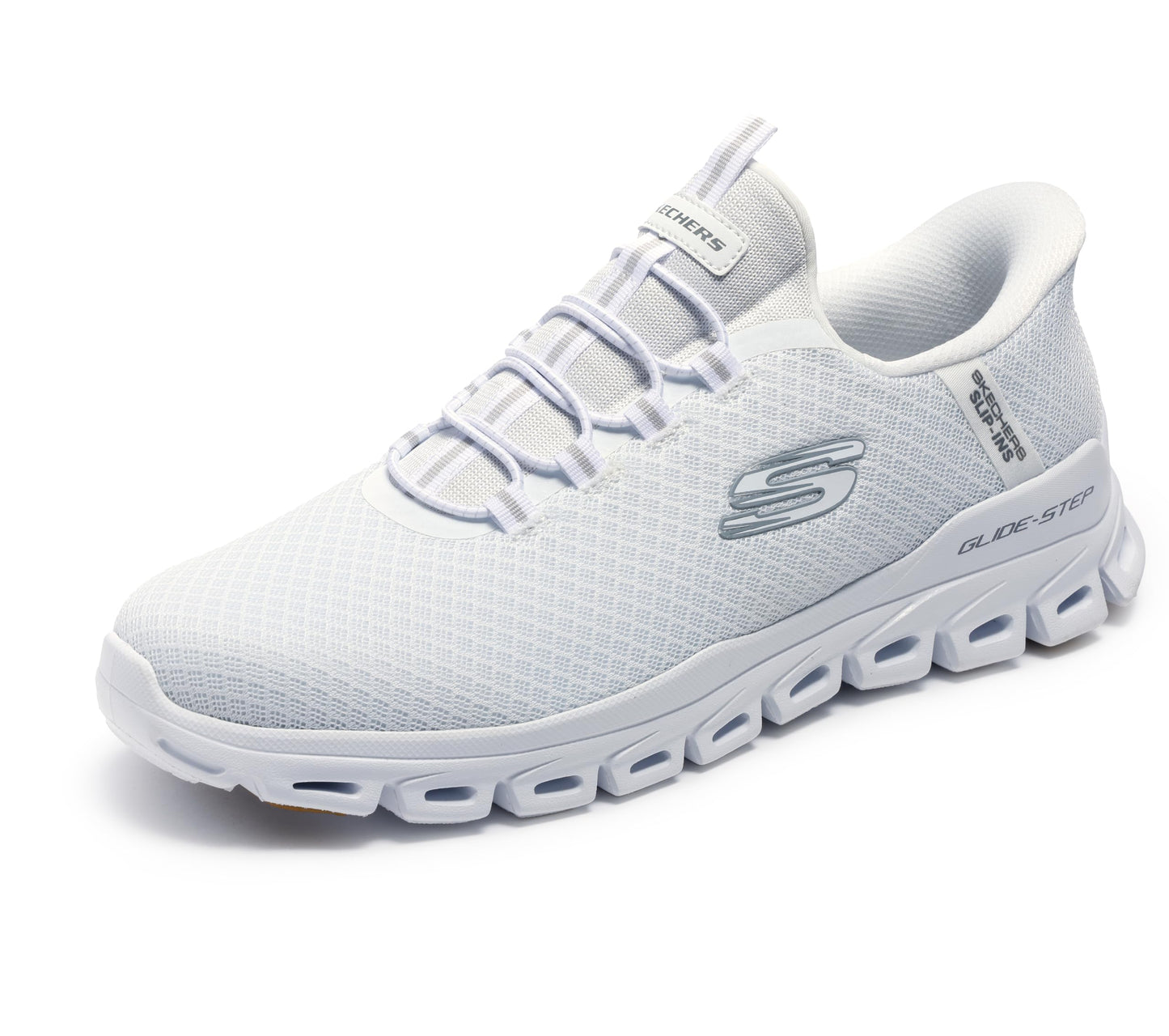 Skechers Men's Glide-Step Noxus Hands Free Slip-in Sneaker, White