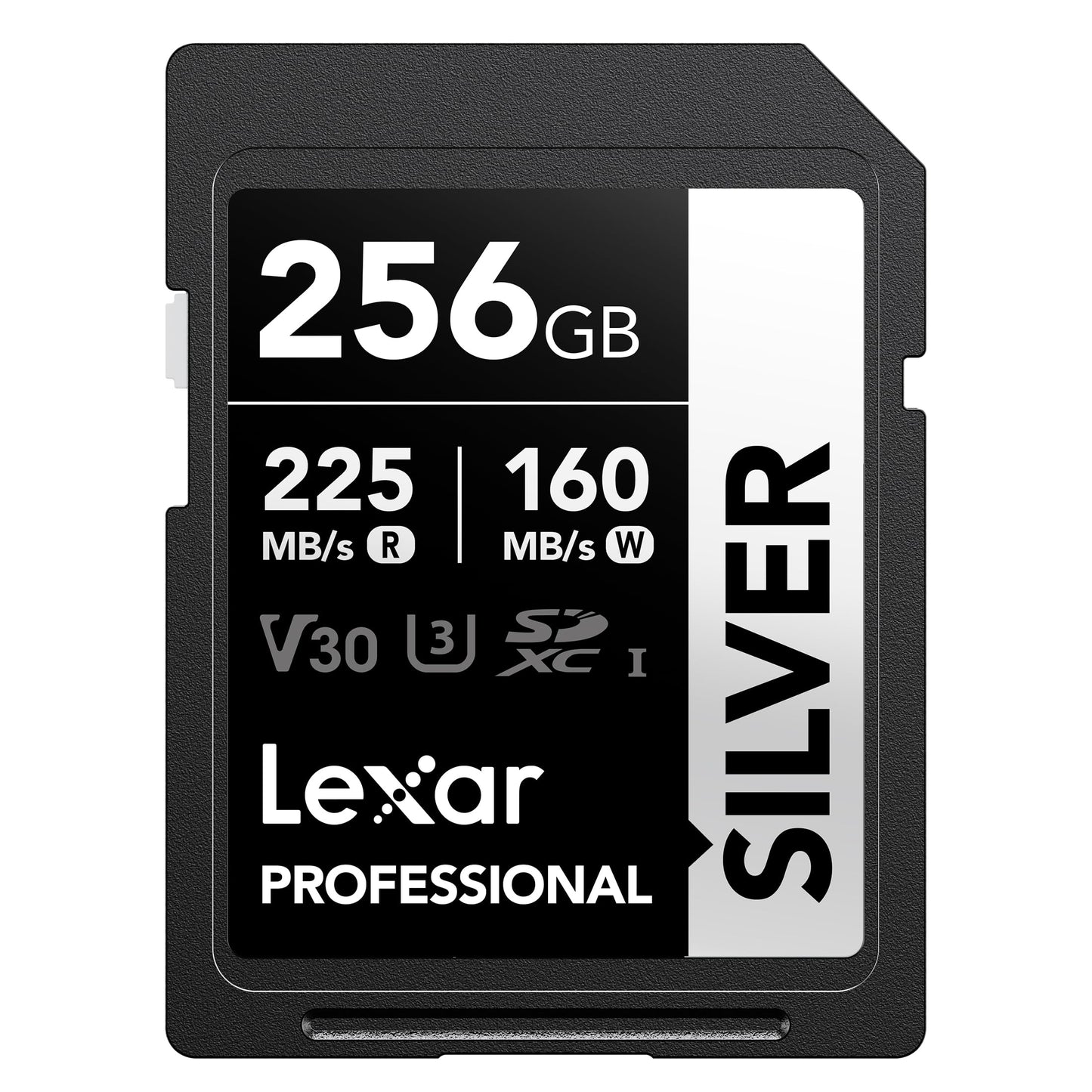 Lexar 256GB Professional Silver SD Card, UHS-I, C10, U3, V30, 4K, Up to 225/160 MB/s SDXC Memory Card, for Photographer, Videographer, Enthusiast (LSDSILV256G-BNNNU)
