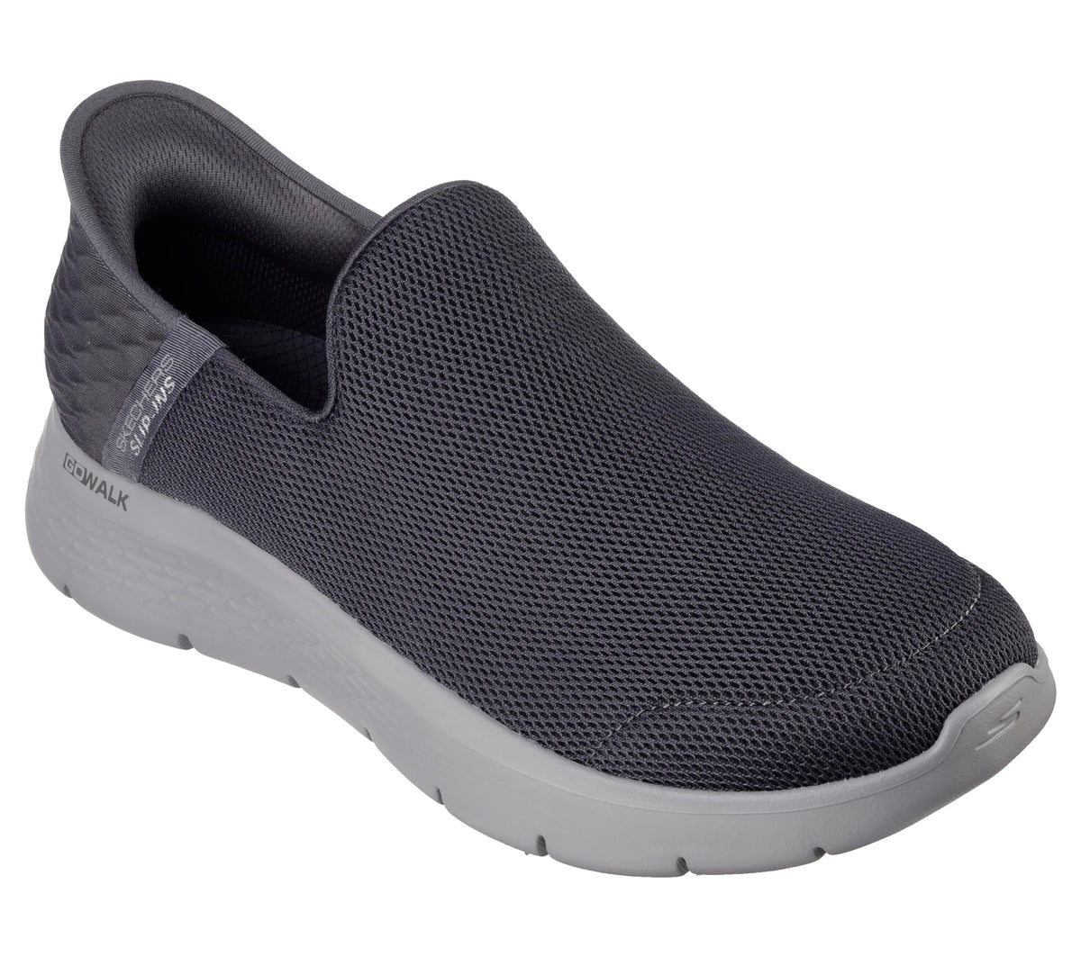 Skechers Men's Go Walk Flex No Hands Hands Free Slip-Ins Sneaker, Dark Grey