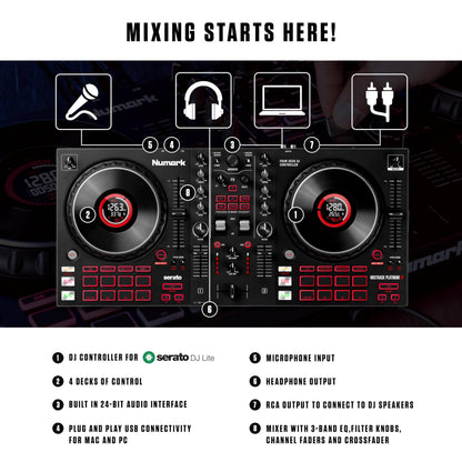 Numark Controlador Mixtrack Platinum FX Serato DJ